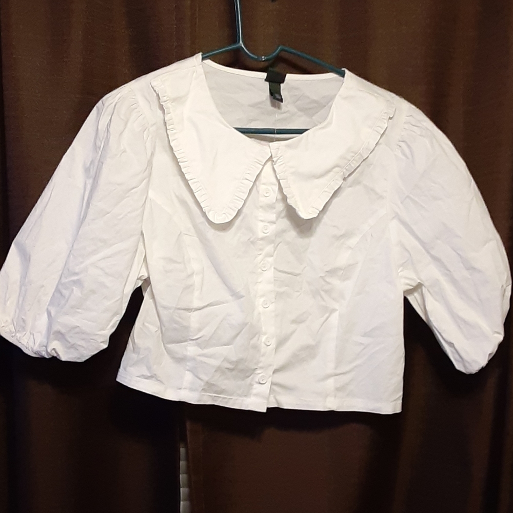 Dressy white crop top